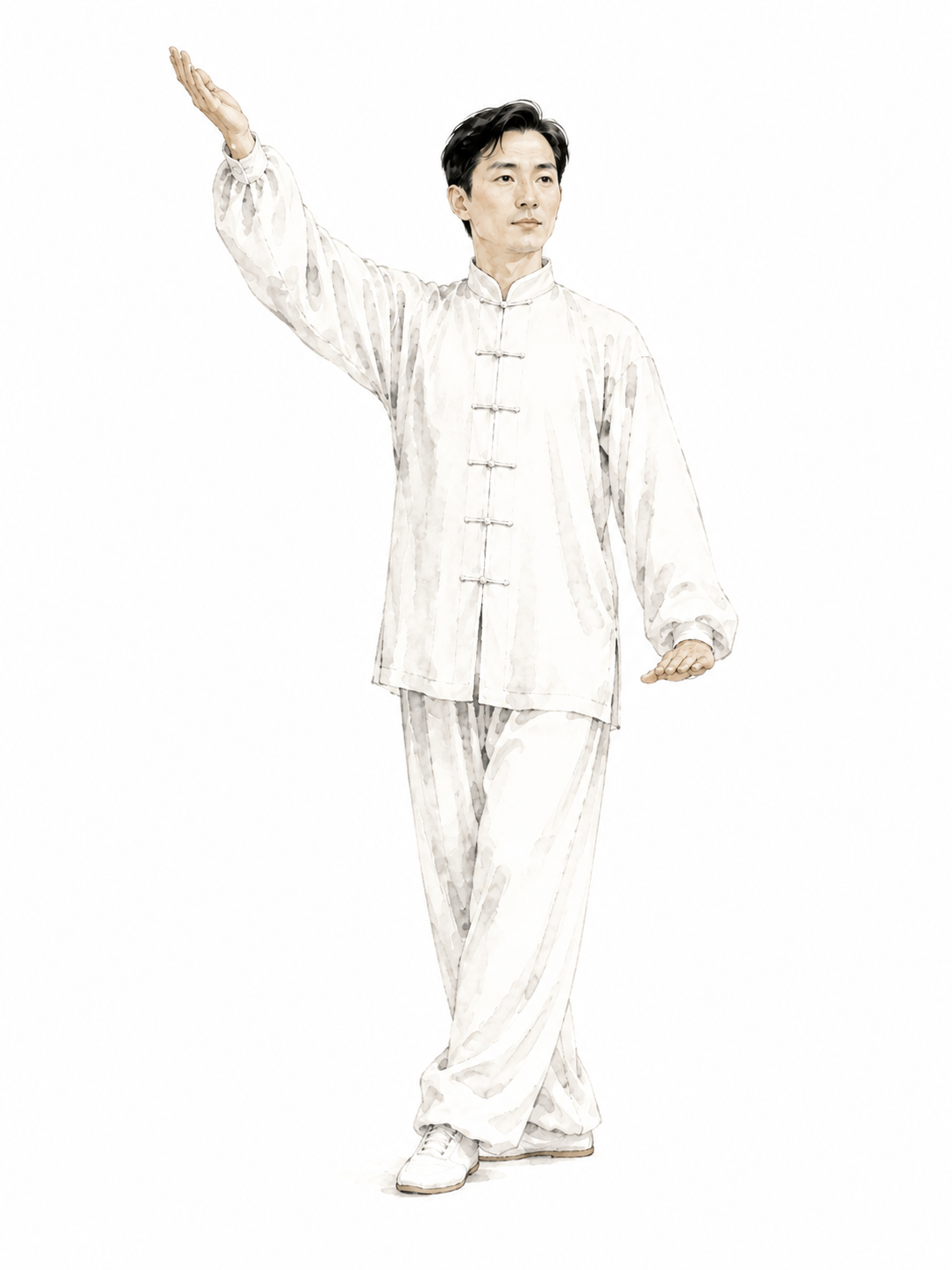 White Crane posture illustration